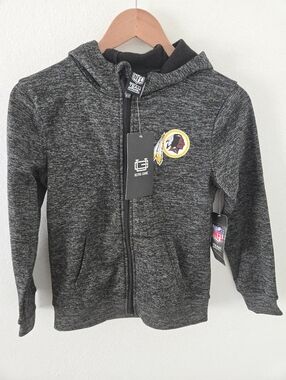 NWT Ultra Game NFL Washington Redskins Womens Medium Hooded Zip Up Sweatshirt
